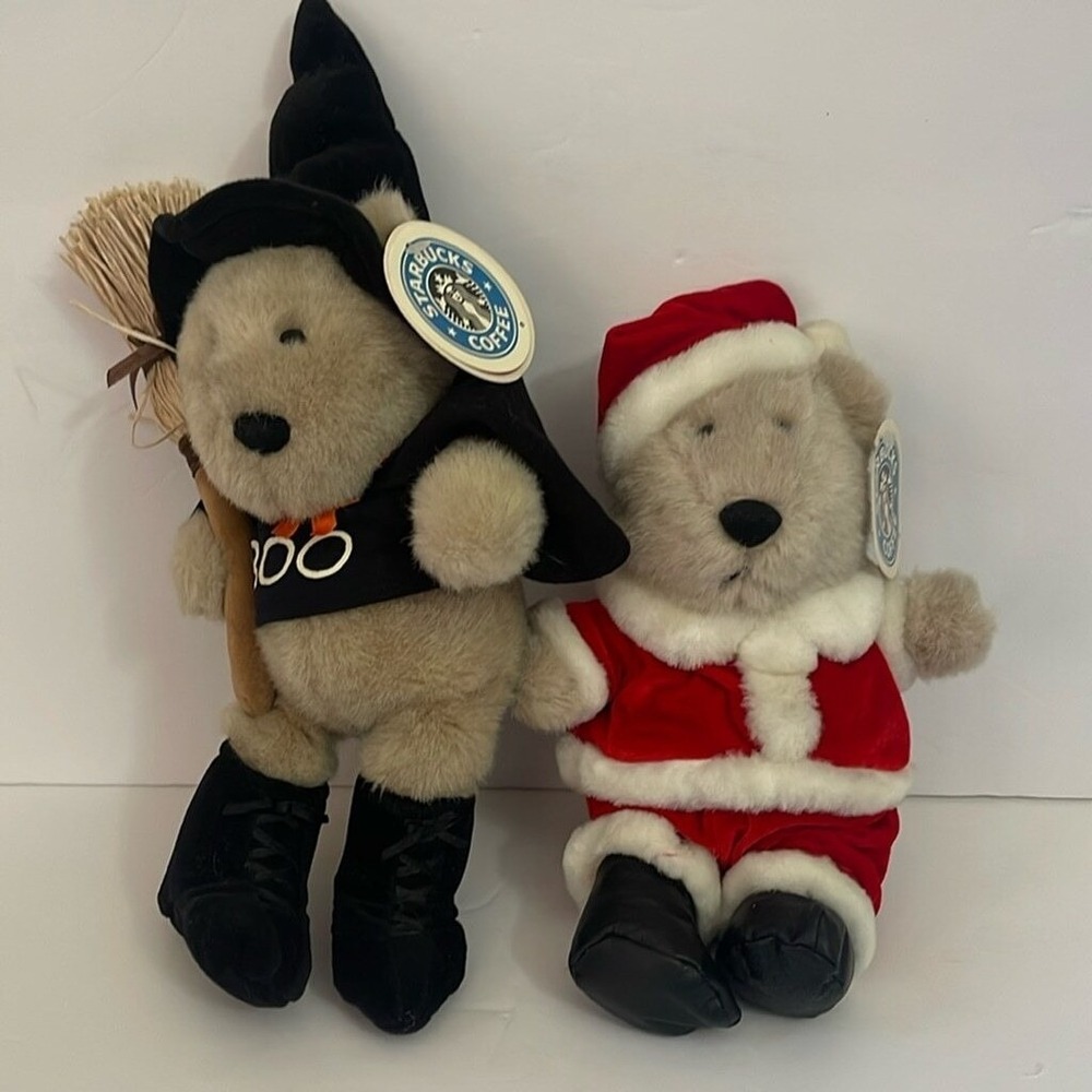Starbucks Bearista Bear Lot Halloween Witch 10th Ed Christmas Santa 11th Ed NWT